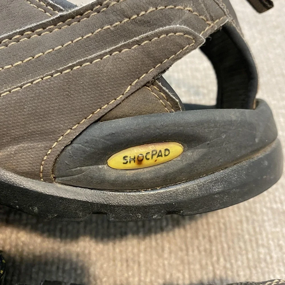 Teva Sandals Mens Size 12 Brown Closed Toe ShocPad Hiking Slip On 1001116